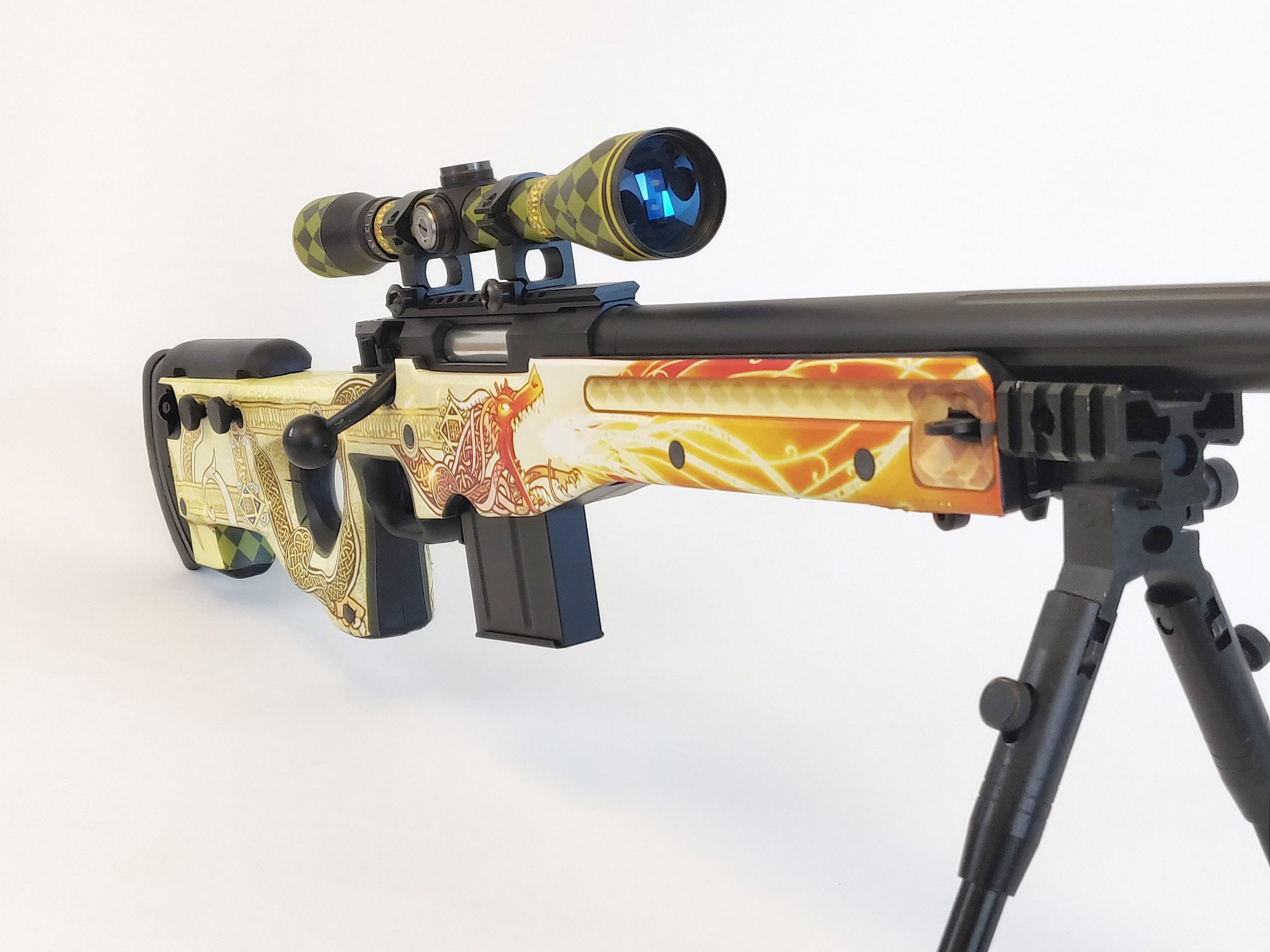 AWP Dragon Lore Vinyl Decal for L96 Airsoft Models - Silo Entertainment