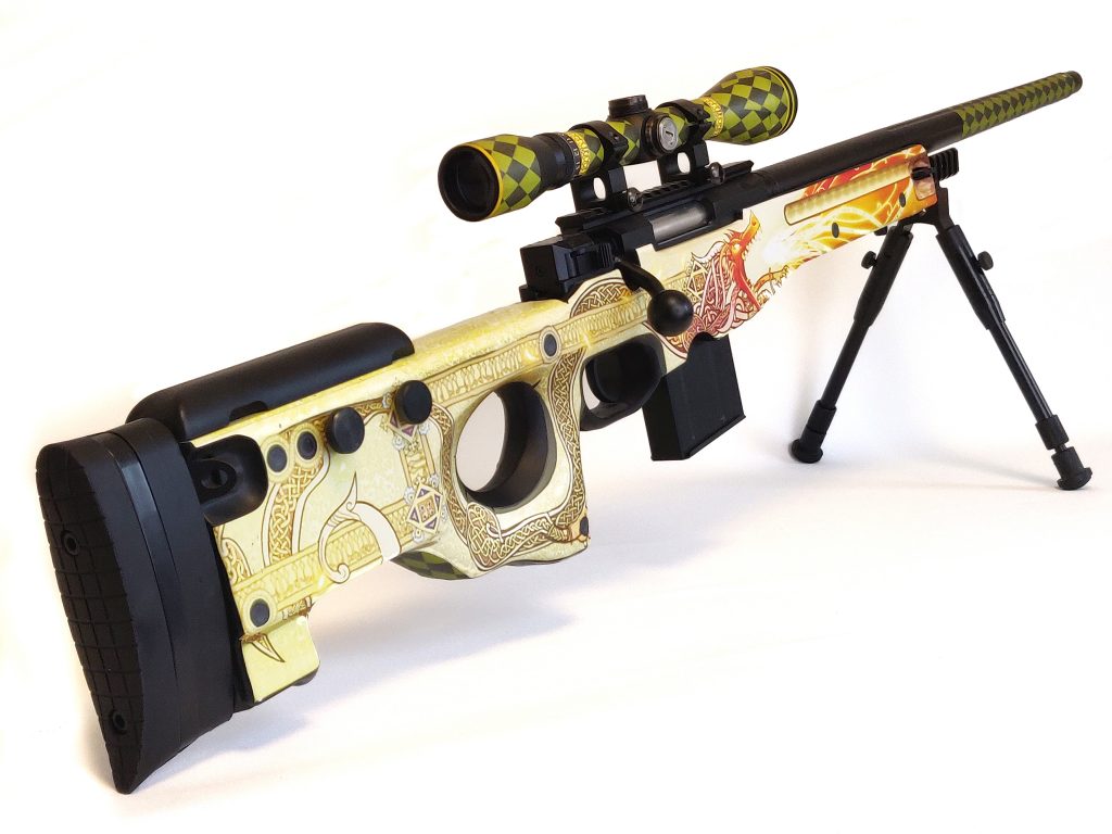 AWP Dragon Lore Vinyl Decal for L96 Airsoft Models - Silo Entertainment