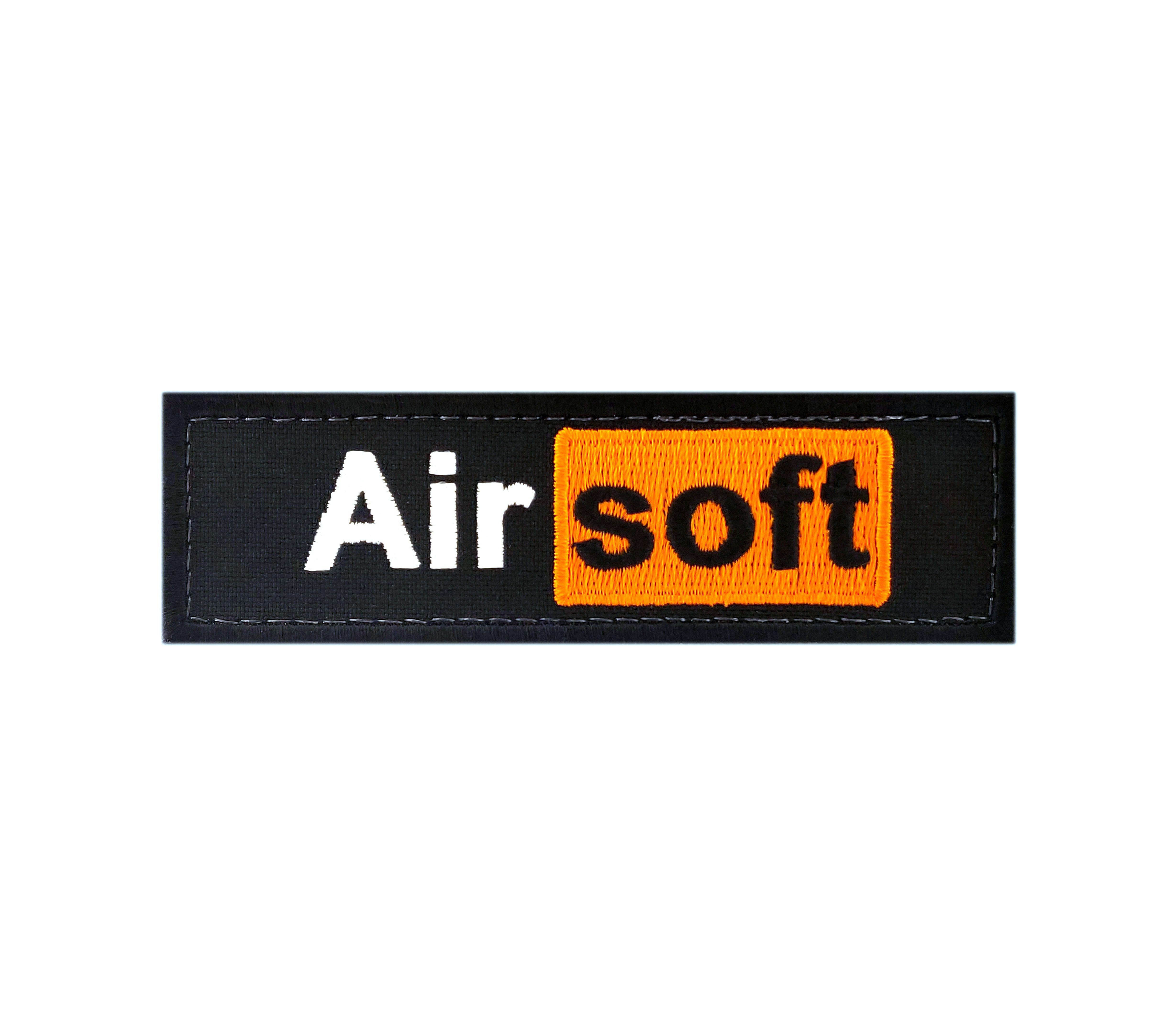 I Play Airsoft beige Softair Sniper PVC Patch Logo Klett inkl gegenseite 